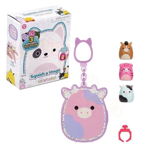 Squish-a-longs Clip-A-Longs by Squishmallows -Series 1 Mystery (1 Pack Chosen at Random) - Image 1