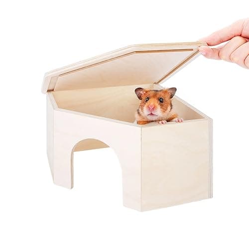 Niteangel Birch Chamber-Maze Hamster Hideout - Small Pets Woodland House Habitats Decor for Hamster Mice Gerbils Mouse - Image 1