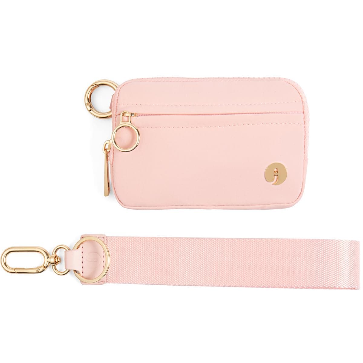 Llavero de doble bolsa para mujer con 2 monederos desmontables con cierre – portafolios pequeña y portátil para mujeres y hombres, Rosado, portafolios pequeña thumbnail 9