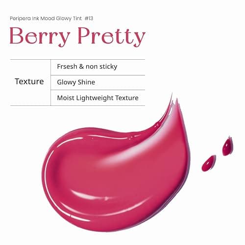Peripera Ink Mood Glowy Tint | Lip-Plumping, Naturally Moisturizing, Lightweight, Glow-Boosting, Long-Lasting, Comfortable, Non-Sticky, No White Film (013 BERRY PRETTY) thumbnail 4