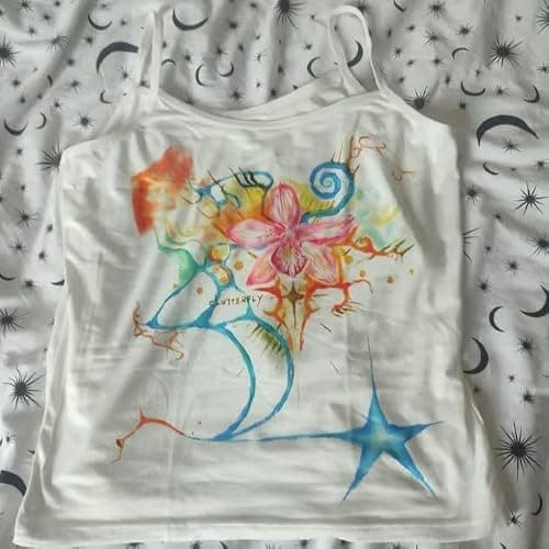 Y2k Aesthetic Cute Tee Vintage Street Women Graphic Kawaii Clothes Cutecore Slim Fit Crop Tops Camisole thumbnail 3