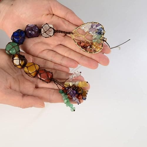 Gemstones Healing Feng Shui Crystals Window Car Decorations Hanging Ornament for Home Decor Party Decor（Heart Shape） thumbnail 6