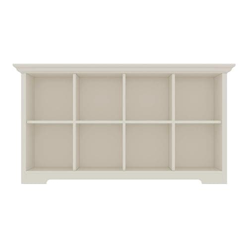 OSCHF Cube Shelf Bookcase with Base - Wooden 2 Tiers Floor Standing Low Storage Cabinet for Home and Office, 8-Cube Lattice Bookshelf, Warm White thumbnail 5