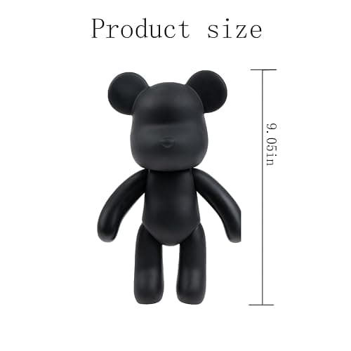 Coniuty Fluid Bear 9 inch Black Mold Figure for Painting and Home Decoration thumbnail 2