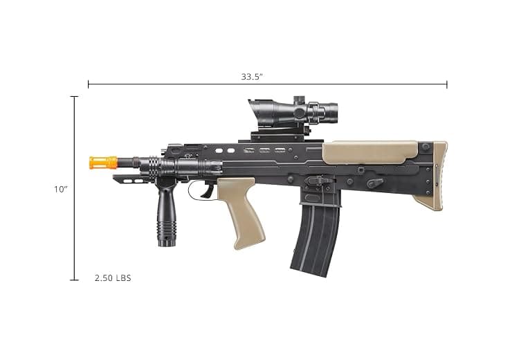 GoldenBall Airsoft L85 Spring-Powered Rifle and M77 Pistol Starter Kit with Holster (Black) thumbnail 5