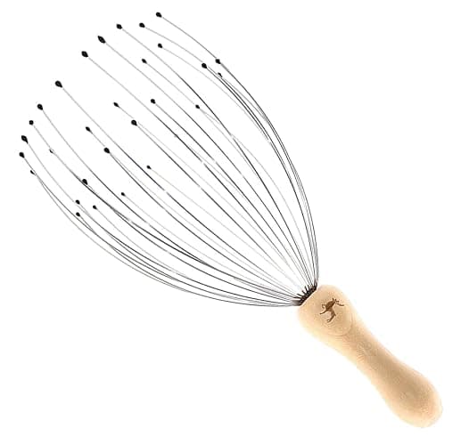 USAGA 32 Fingers Head Massager Head Scratcher Scalp Massager Wood Handle | for Head Massage and Body Relaxation thumbnail 8