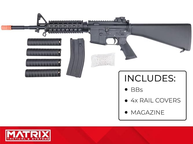 Evike Airsoft - Matrix M4 GBB M4-Style Gas Blowback Airsoft Rifle w/Reinforced WA System (Model: Full Stock M4 RIS) thumbnail 8