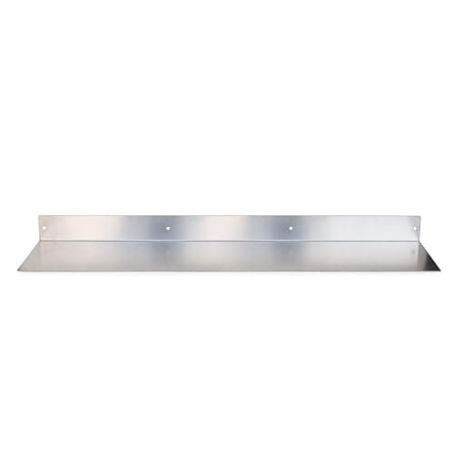 Mitus Floating Shelf Wall Mounted (8 inch x 36 inch) Heavy Duty Industrial Modern, Brushed Stainless Steel - 36"W x 8"D - Stainless Steel thumbnail 5