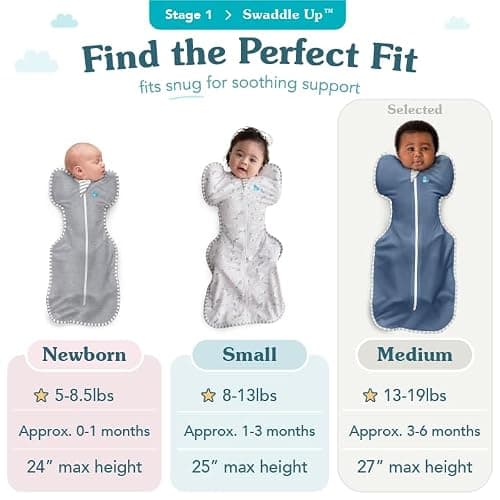 Love to Dream Swaddle UP, Baby Sleep Sack, Self-Soothing Swaddles for Newborns, Get Longer Sleep, Snug Fit Helps Calm Startle Reflex, New Born Essentials for Baby, 1.0 TOG, 13-19 lbs, Deep Olive thumbnail 3