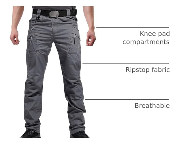 Hiwise Men's Ripstop Tactical Pants Water Resistant Stretch Cargo Pants Lightweight EDC Hiking Work Pants thumbnail 3