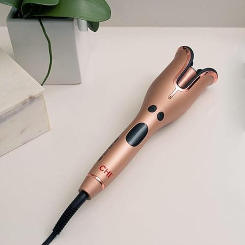CHI Spin N Curl, Curling Iron For Healthy & Shiny Effortless Curls & Waves, Provides Preset Temperature Settings For Each Hair Texture, Rose Gold thumbnail 5