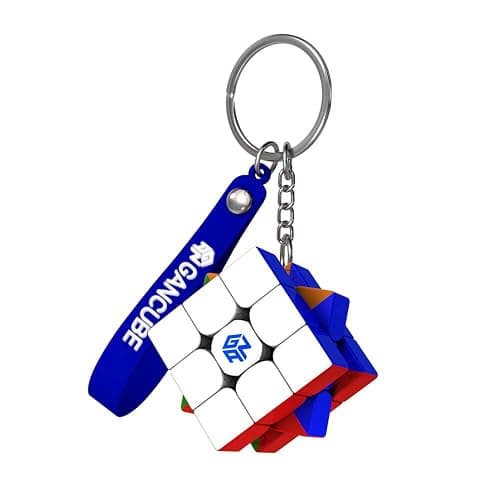 GAN 330 Keychain Cube, 3x3 Mini Key Ring, 3by3 Small Sitckerless Speed Cube, Standard Version, 1.2 Inch - Image 1