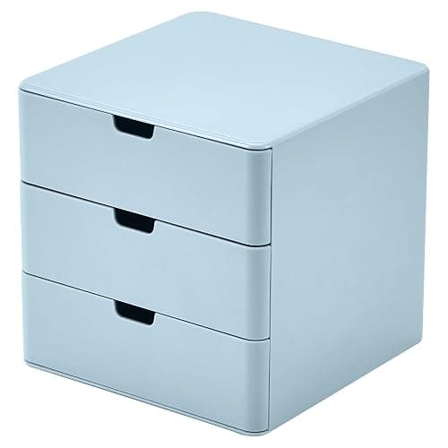 Dalanpa 3-Drawer Vanity Organizer, Compact Storage Organization Drawers Blue - Image 1