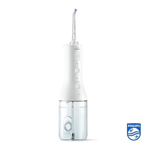 Philips Sonicare Irrigador oral Power Flosser 3000 sin cable con tecnología Quad Stream y Pulse Wave, HX3826/31, Negro, 3000, Blanco thumbnail 2