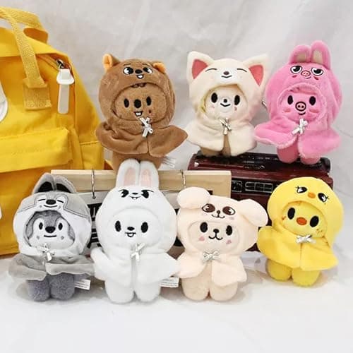 RHEETADA 8 PCS Skzoo Keychains 4 Inches SKZ Plush Keychains SKZ Set Key Handbag Pendants(Detacloak) thumbnail 3