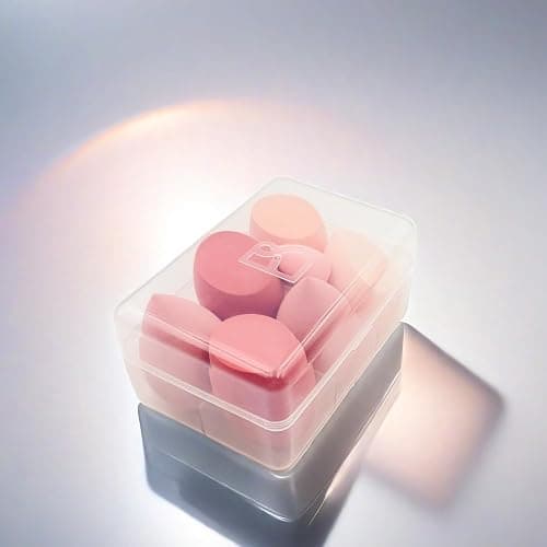 Makeup Sponge Set BS-MALL Blender Sponges 7 Pcs for Liquid, Cream, and Powder, Multi-colored with 1 Mini Makeup Sponge Pink (A-Pink） - A-Pink thumbnail 6