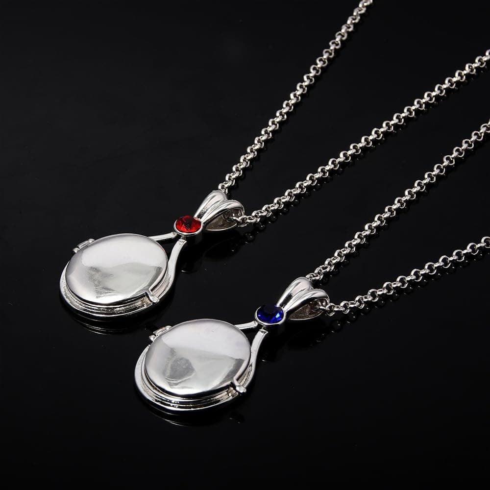 Mermaid Locket Necklace Silver Stainless Steel H2O Mermaid Pendant Jewelry Necklaces 3pcs Set Gift For Women Girls thumbnail 4