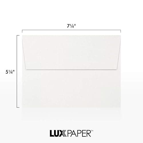 LUXPaper A7 Invitation Envelopes | Peel & Press | 5 1/4" x 7 1/4" | White | 24lb. Text | 50 Qty thumbnail 3