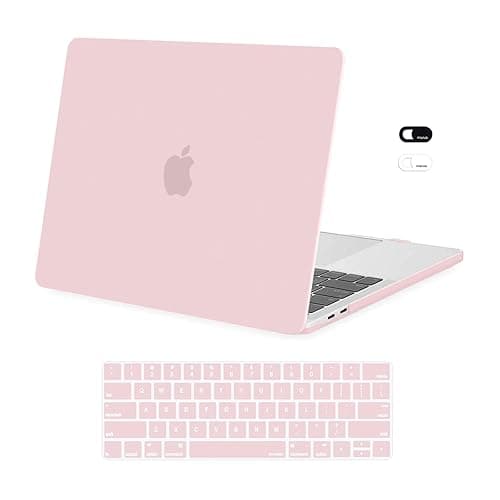 MOSISO Compatible with MacBook Pro 13 inch Case M2 2025, 2024, 2023-2016 A2338 M1 A2251 A2289 A2159 A1989 A1708 A1706, Plastic Hard Case&Keyboard Skin&Webcam Cover for MacBook Pro 13.3, Rose Quartz - Image 1