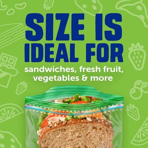 Ziploc Sandwich and Snack Bags with EasyGuide Texture, Plastic Storage Bags with Grip 'n Seal Technology, 270 Bags Total thumbnail 5