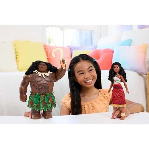 Mattel Disney Moana 2 Voyager 2 Doll Set, Moana & Maui Fashion Dolls in Removable Outfits with 4 Accessories, Inspired by The Movie thumbnail 2