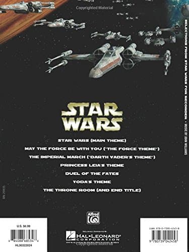 Selections from Star Wars for Recorder | Sheet Music Book for Beginners | Easy Notes for Learning Recorder | Popular Movie Theme Songbook for Music ... to Play Star Wars on Recorder (Music Is Fun) - Paperback thumbnail 2