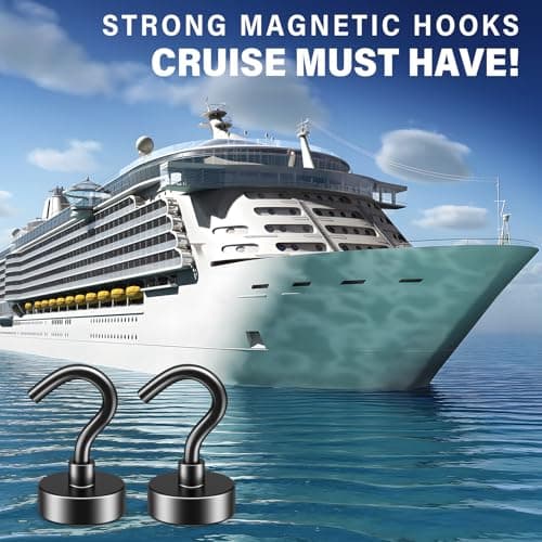 FINDMAG Black Magnetic Hooks 30 lbs Strong Neodymium Magnet Hooks for Hanging, Magnet with Hook for Cruise, Grill, Fridge, Pack of 50 thumbnail 2