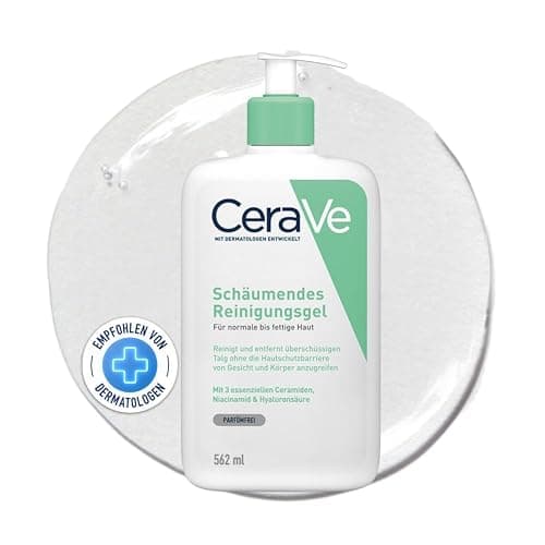 CeraVe - Schaumgel – reinigt & entfernt überschüssiges Talg, ohne die Hautbarriere zu beeinträchtigen – Hyaluronsäure, Ceramide & Niacinamid – normale bis fettige Haut – 562 ml - Image 1
