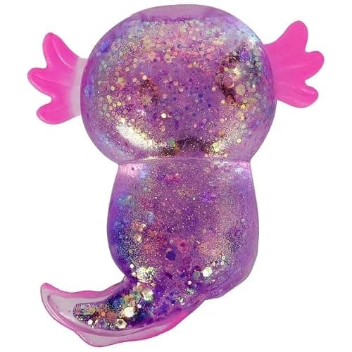 Axolotl Squishy Stress Ball, Soft TPR Slow Rising Squeeze Toy, Cute Axolotl Fidget Toy for Stress Relief, Anxiety Calming Sensory Toy for Kids Adults(Purple Long Tail Axolotl) thumbnail 9