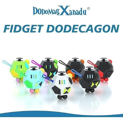 Fidget Dodecagon –12-Side Fidget Toys Cube Relieves Stress and Anxiety Anti Depression Travel Toy Christmas Stocking Stuffers Gifts for Children and Adults (B3 Blue Sky) thumbnail 8