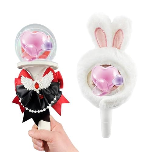 Lightstick Decoration Set Including A Cute Fluffy Cartoon Light Stcik Covers, A K-pop Ribbon Bow Tie Intended for Concert Accessories Merchandise thumbnail 3