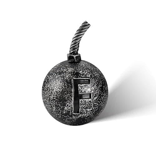 MillMB Initial Bomb Paperweight Humor Decor with Ball Functional and Stylish Office Gift for Office Co-Worker Boss,Student with Letter Desk Decor - Image 1