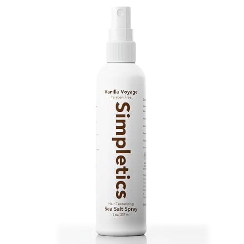 Simpletics Himalayan Sea Salt Hair Spray (Vanilla Scent) – Natural 5-Ingredient Formula for Beach Waves & Volume – Light Hold, Non-Greasy, Paraben & Sulfate Free – Unisex 8 fl oz - Image 1