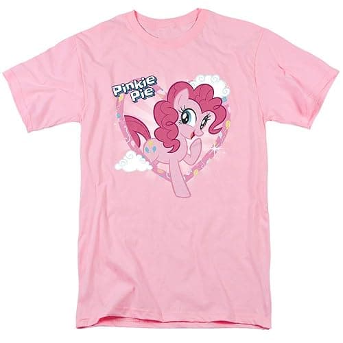 My Little Pony TV Pinkie Pie Unisex Adult T Shirt, Pink, XL - Image 1