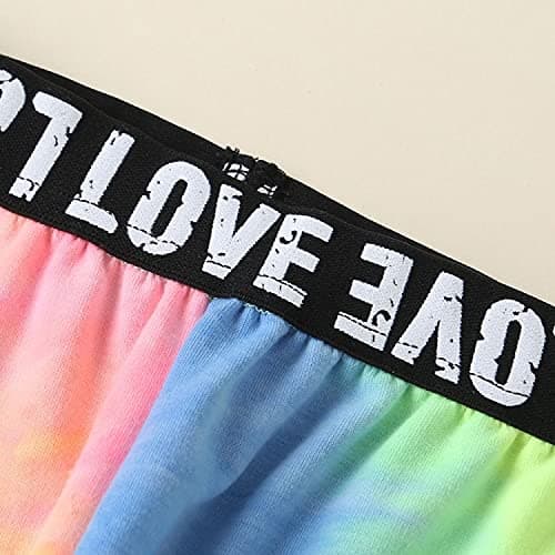 Betusline Girls 2 Piece Outfits Cute Fall Winter Crop Top Cargo Pants Trendy Clothing Sets, 4T-14 Years - 11-12 Years - A Multi Tie Dye thumbnail 5