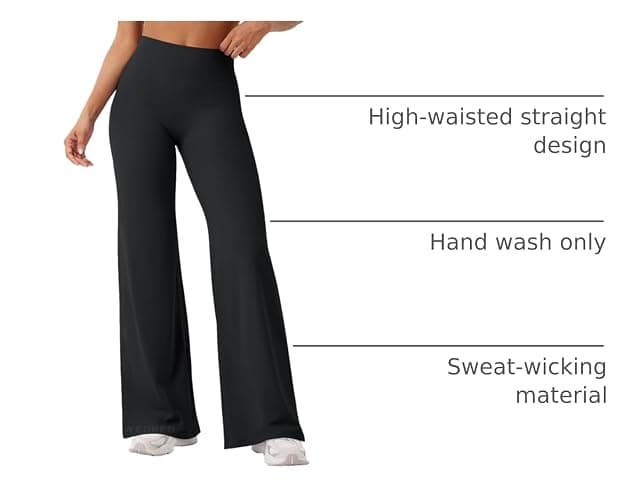 YEOREO Workout Leggings Womens No Front Seam Straight Leggings 29"/ 31.5"/ 33"/ 35" High Waist Buttery Eddiy Gym Yoga Pants thumbnail 4
