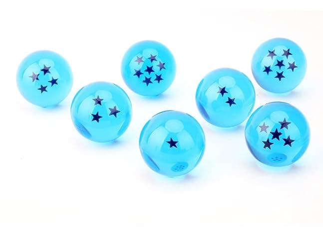 Boxtree Children Toy New Gift Box Set of 7pcs Ball Z 43mm/1.7" Stars Crystal Ball (Blue) thumbnail 9