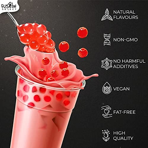 Fusion Select Strawberry, Mango, Passion Fruit Bursting Boba Popping Boba Pearls Fruit Tea Snack Toppings thumbnail 5