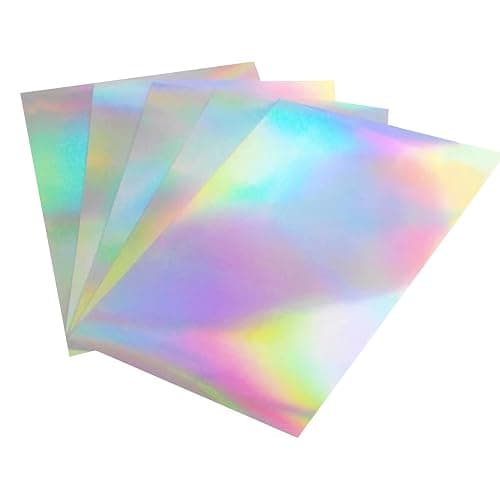 20 Sheets Holographic Sticker Paper 8.5x11 inch Printable Waterproof Stickers Rainbow Vinyl Sticker Sheets for Inkjet or Laser Printer thumbnail 3
