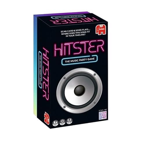 Jumbo Hitster - The Music Party Board Game, Card Game, Fun Music Quiz Game, 2-10 Players - 300 Plus Iconic Music Hits - Great for Adult and Family Game Nights (US Edition), 1110100409 - Image 1