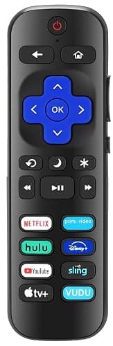 AZMKIMI Remote Replacement for Roku TV, Compatible with TCL/Hisense/Onn/Sharp/Element/Philips/Insignia/Jvc/RCA Smart Roku TVs(Not Roku Stick and Box) (1 PCS) - Image 1
