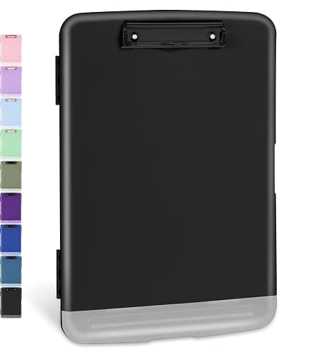 Sooez Clipboards with Storage, High Capacity Clip Boards 8.5x11 with Pen Holder, Heavy Duty Plastic Paper Organization Folder Cases, Letter / A4 Size for Nurse Teachers, School & Office Supplies - Image 1