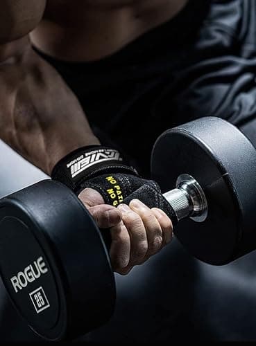TAVIEW Premium Wrist Straps for Maximum Support – Deadlift Gloves and Alternative Grip Pads for Fitness, Gym, Strength Training such as thumbnail 3