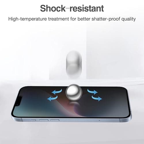 ProCase 2 Pack Privacy Screen Protector for iPhone 16e / 14/13 / 13 Pro 6.1", Tempered Glass Film Guard for iPhone 2025 2022 2021 6.1 Inch thumbnail 5