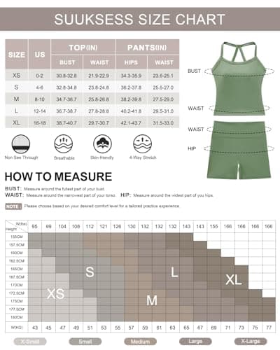 SUUKSESS Women 2 Piece Workout Sets High Waisted Tummy Control Biker Shorts Halter Padded Tank Tops Racerback Sports Bras (Deep Navy Blue, M) thumbnail 5
