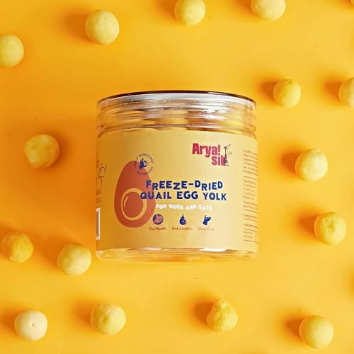 Arya Sit! - Freeze-Dried Single Ingredient Treat (Quail Egg Yolk) for Dogs and Cats - High Protein · Rich in Lecithin for Healthy Coat · No Artificial Ingredients · 4 oz/8 oz thumbnail 2