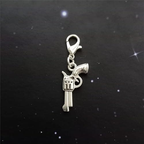 WYGUYO 2 Pcs Pistol Charms, Tiny 3D Gun Clip on Charm, Revolver Pendant Zipper Pull, Cowboy Jewelry thumbnail 2