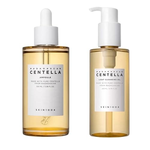 SKIN1004 Madagascar Centella Ampoule 3.38fl.oz (100ml) and Light Cleansing Oil 6.76fl.oz (200ml) Bundle - Image 1