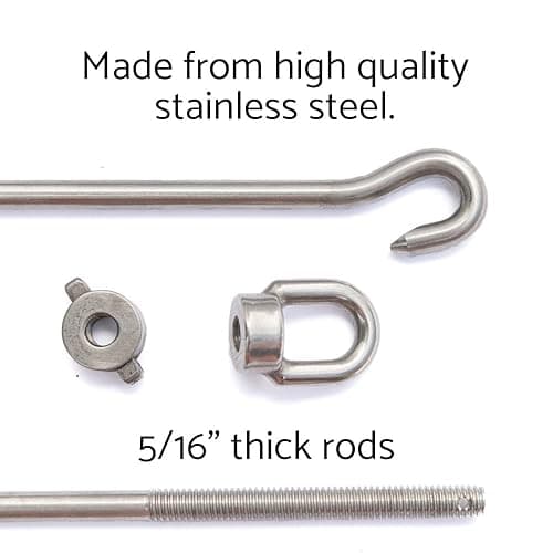 SkyPots - 24-inch Pot Hangers (2 Kits) + Grow Chains (1 Set) - Hang and Connect Large Clay Pots w/Drainage for Healthy Plants, Hanging Planter Vertical Garden, Indoor/Outdoor, Stainless Steel - 2 thumbnail 7