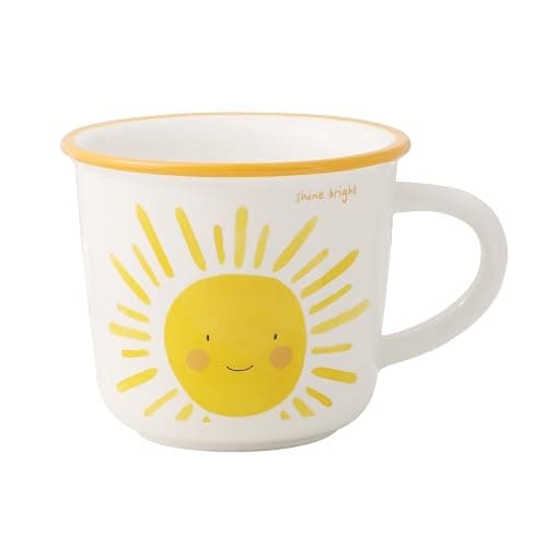 TREEWOO Cute Sunshine Mug 12oz Good Morning Ceramic Cup with Handle Coffee Tea Milk Water Mug Gift for Men Women Dishwasher and Microwave Safe (Sunshine) - Sunshine - Image 1